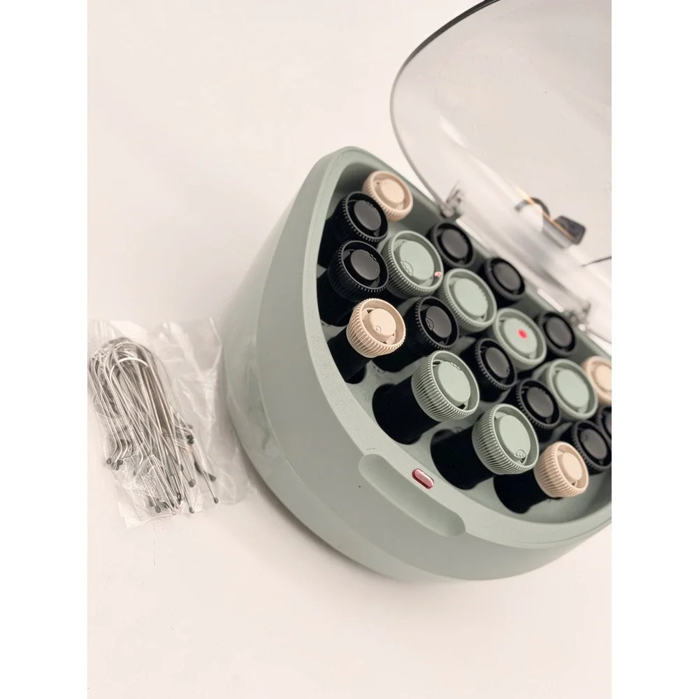 Remington Ionic Ceramic Hot Roller Set Sage Green 20 Rollers with Pins H9100